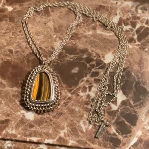 Vintage Kendra Necklace with large Tiger Eye